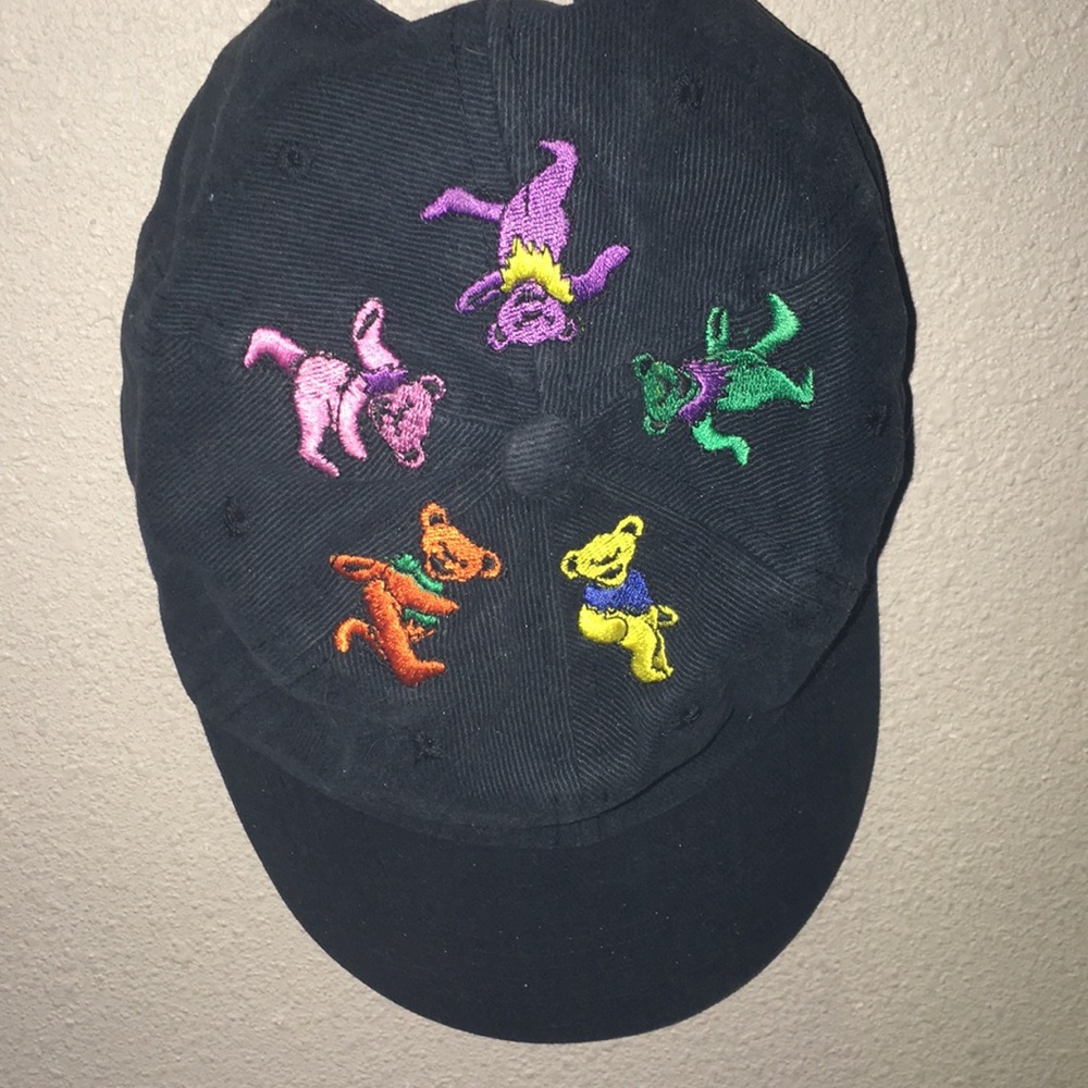 Vintage black denim Grateful Dead snap back hat